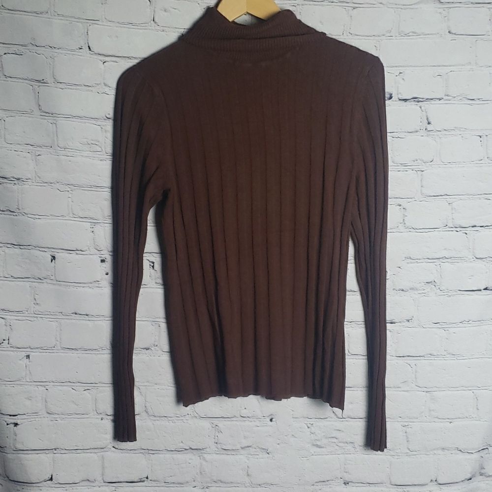 Ashley Stewart Brown Turtleneck Sweater